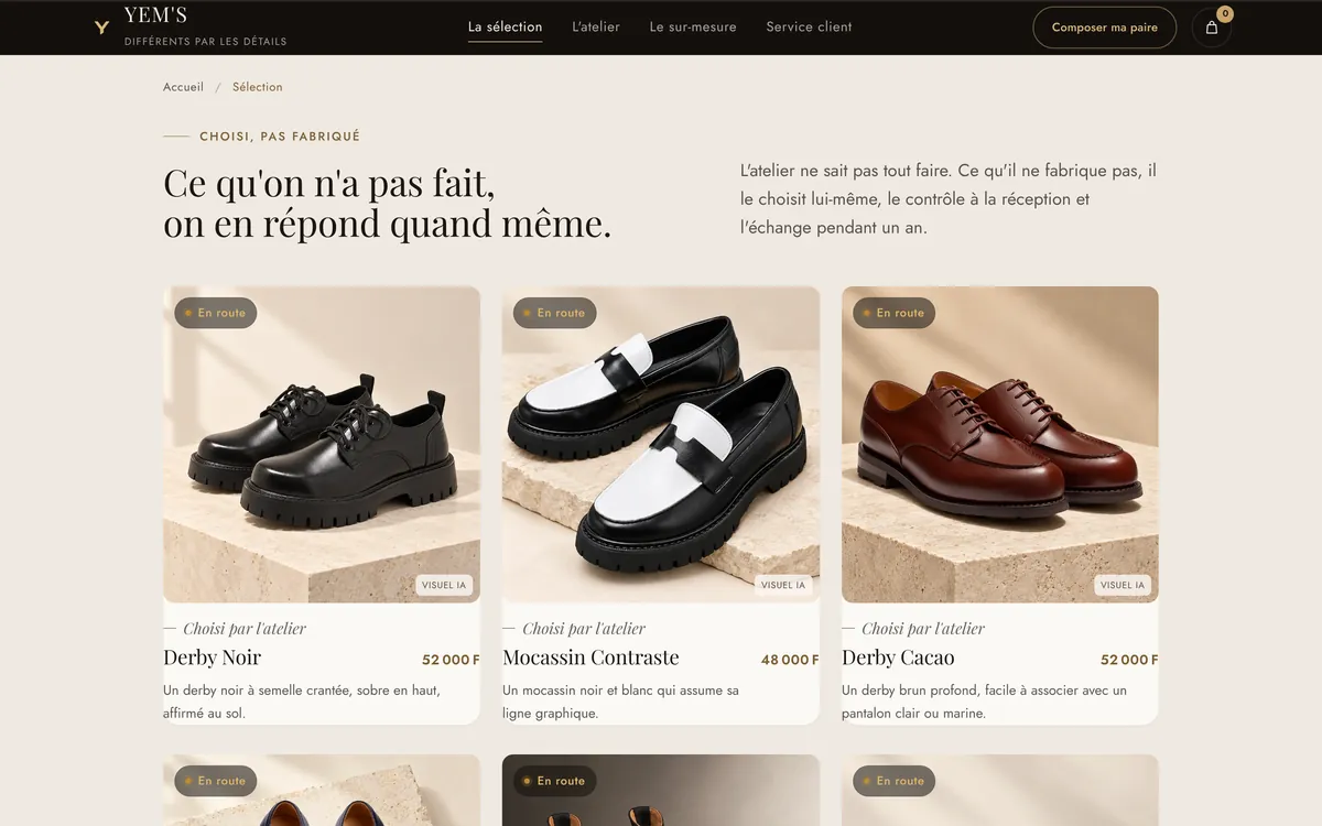 YEM'S collection page